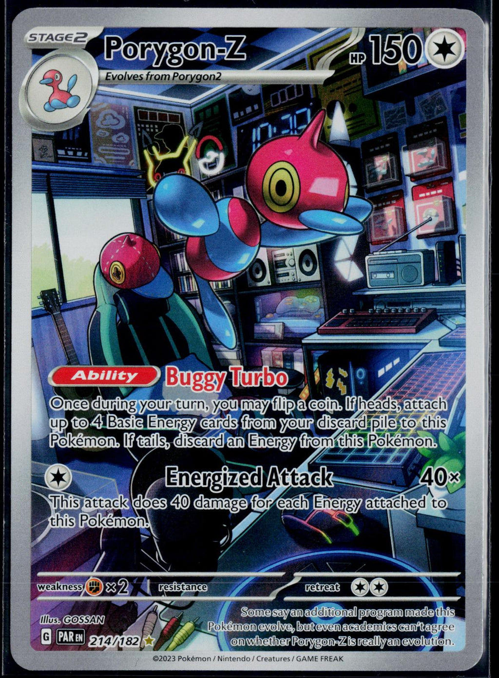 PORYGON-Z 214/182 POKEMON PARADOX RIFT ILLUSTRATION RARE NM