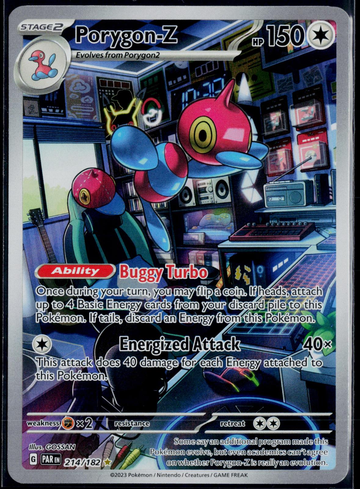 PORYGON-Z 214/182 POKEMON PARADOX RIFT ILLUSTRATION RARE NM