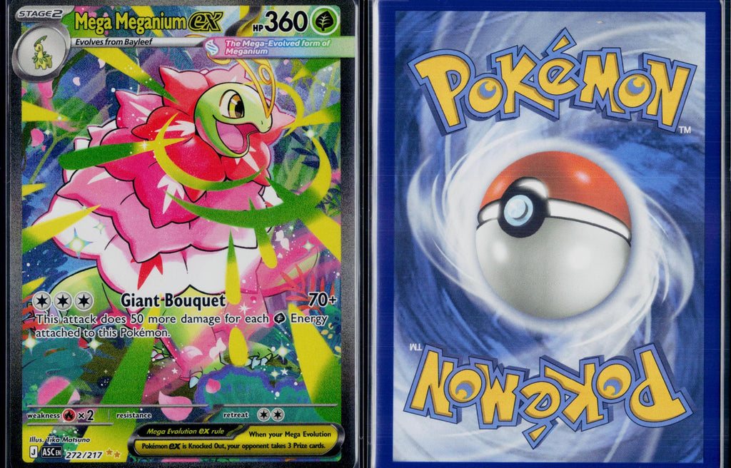 MEGA MEGANIUM EX 272/217 POKEMON ASCENDED HEROES SPECIAL ILLUSTRATION RARE NM