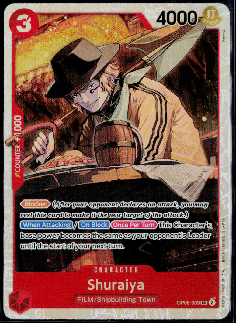 SHURAIYA OP06-009 ONE PIECE WINGS OF THE CAPTAIN SR NM