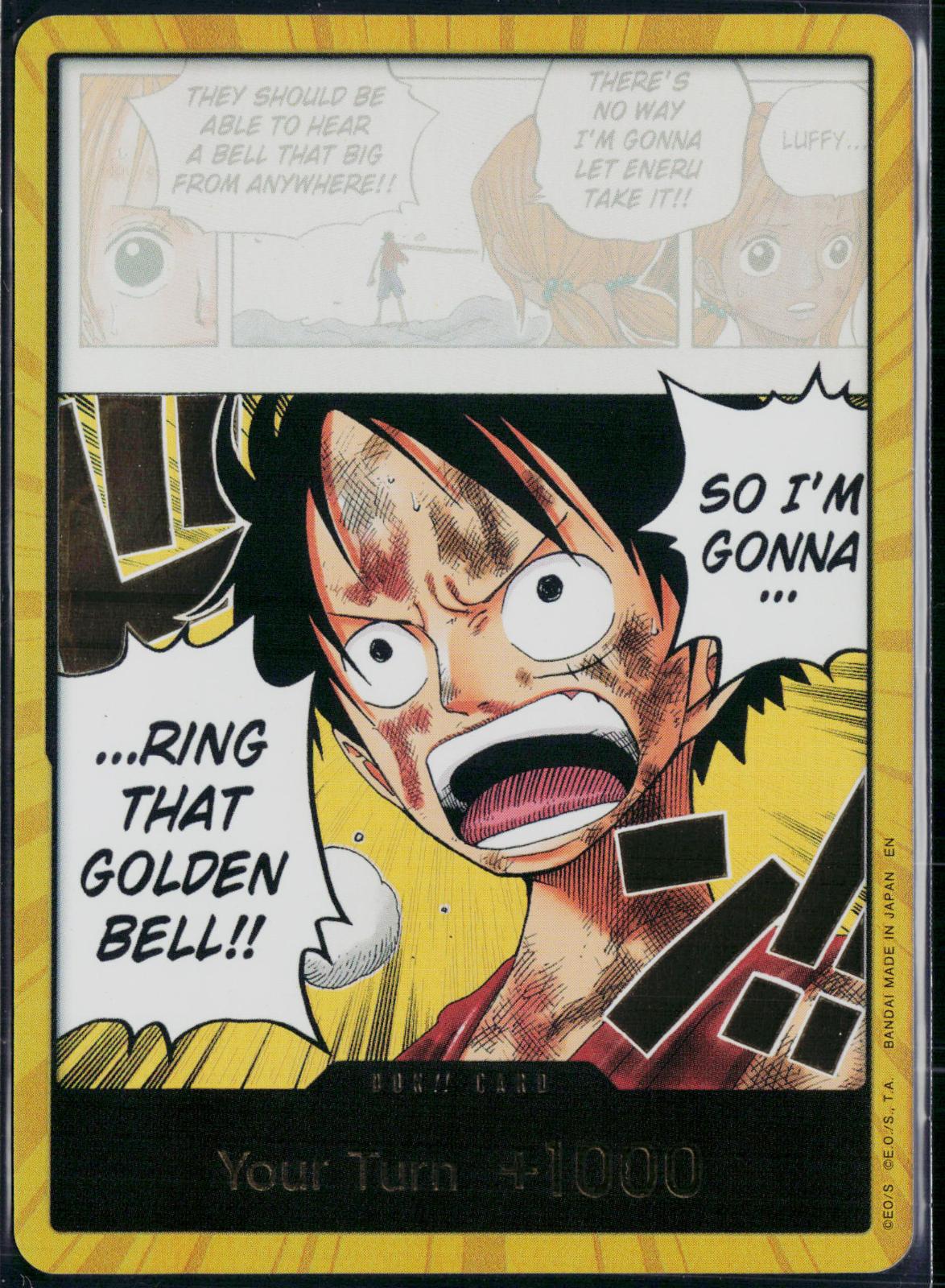 DON!! CARD (LUFFY) (GOLD) ONE PIECE ADVENTURE ON KAMI'S ISLAND DON!! NM
