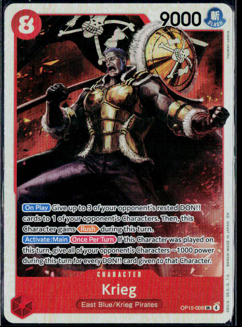 KRIEG OP15-008 ONE PIECE ADVENTURE ON KAMI'S ISLAND SR NM