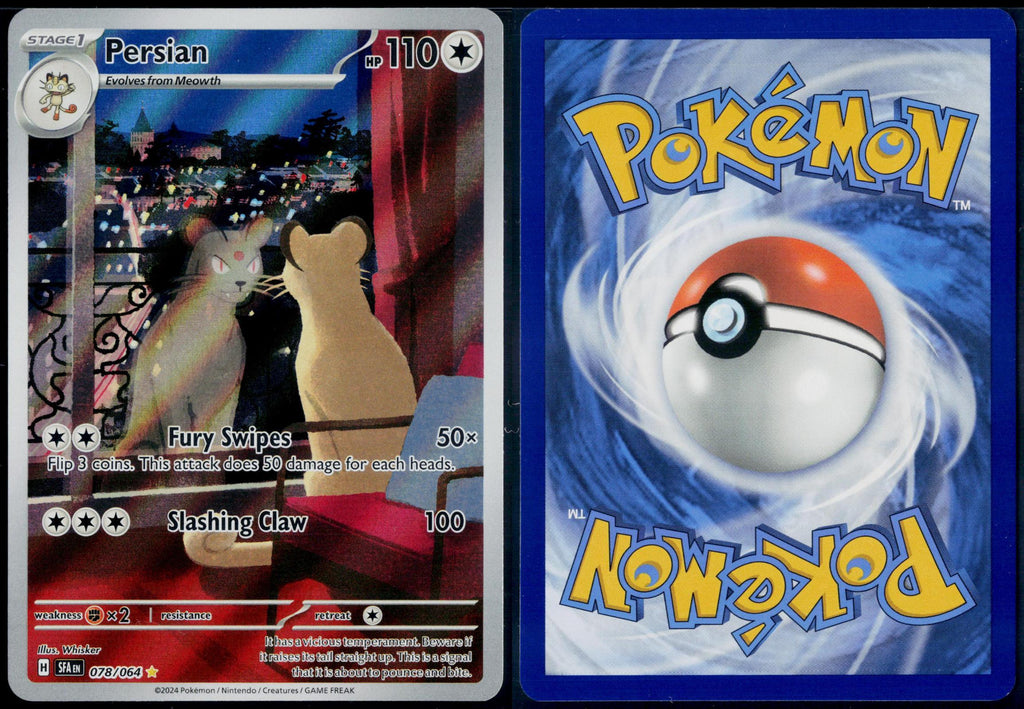 PERSIAN 078/064 POKEMON SHROUDED FABLE ILLUSTRATION RARE NM