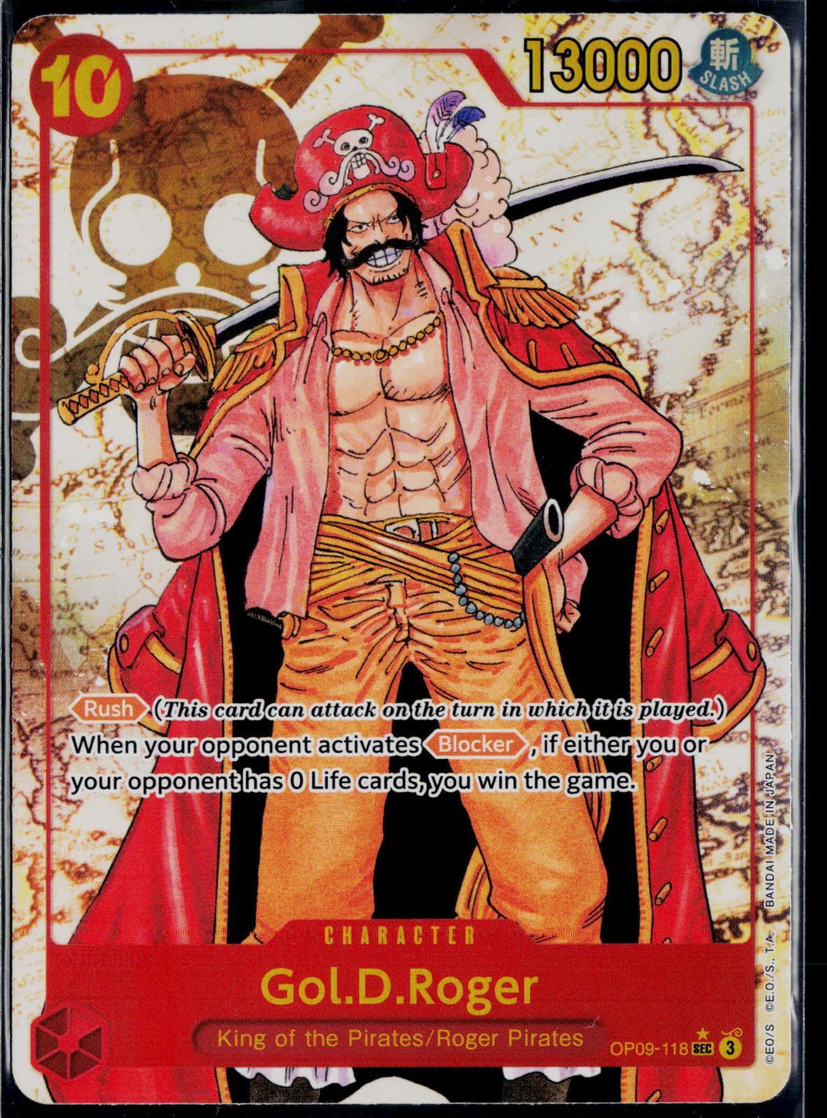 GOL.D.ROGER (ALTERNATE ART) OP09-118 ONE PIECE EMPERORS IN THE NEW WORLD SEC NM