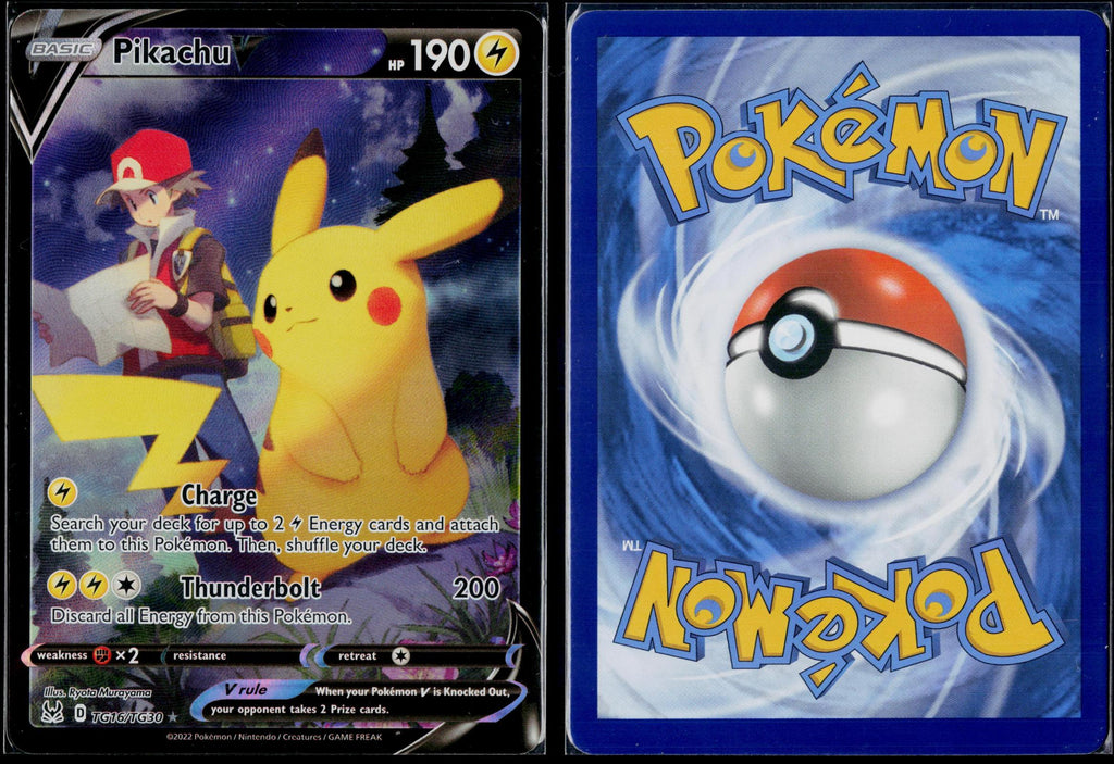 PIKACHU V TG16/TG30 POKEMON LOST ORIGIN TRAINER GALLERY HOLO V RARE NM