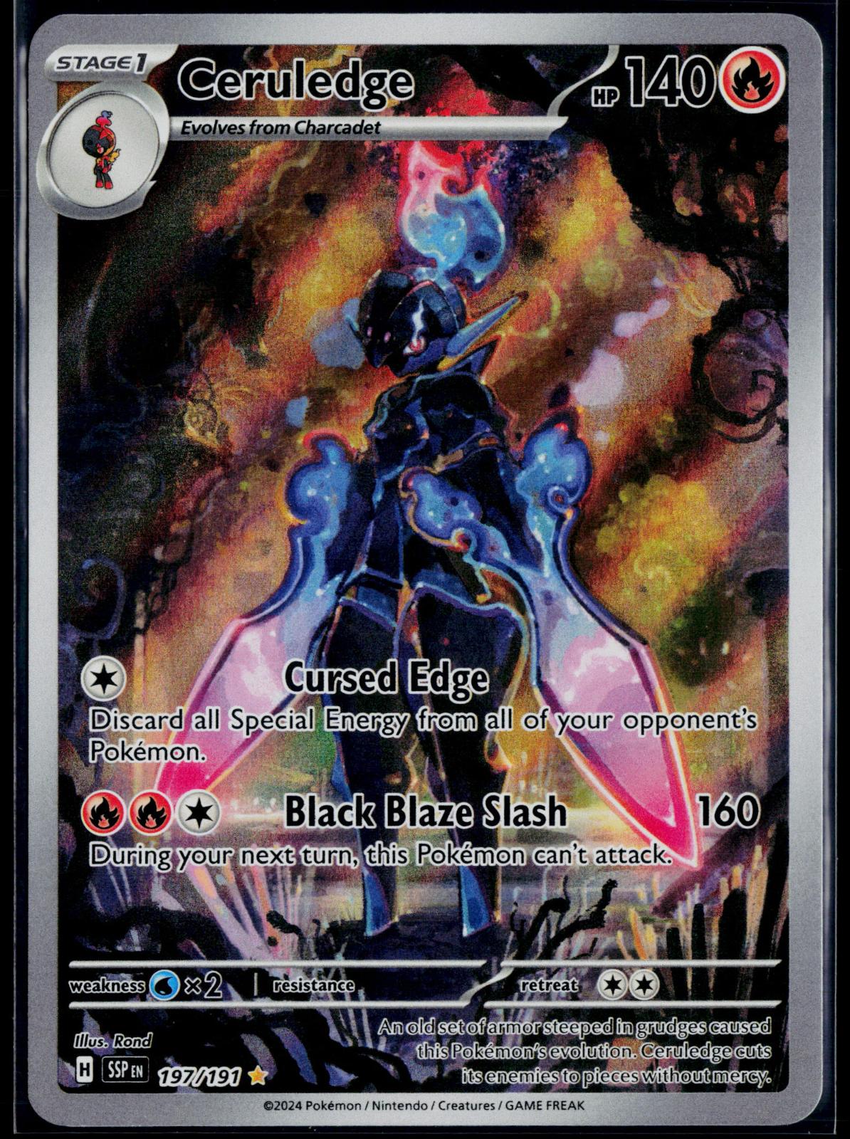 CERULEDGE 197/191 POKEMON SURGING SPARKS ILLUSTRATION RARE NM