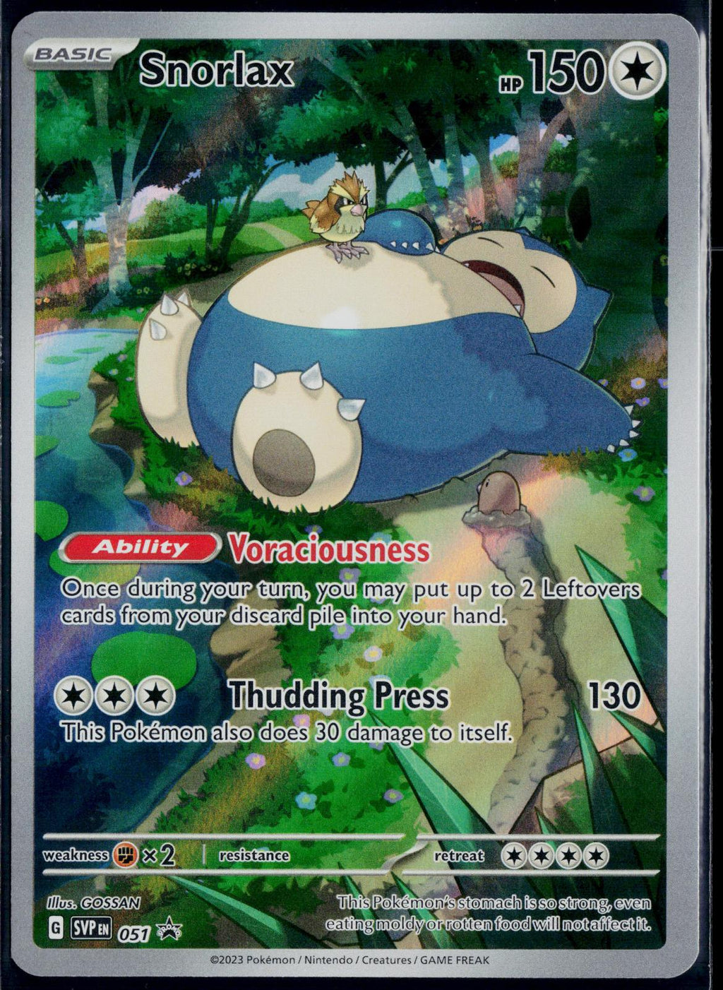 SNORLAX 051 POKEMON SCARLET & VIOLET PROMO HOLO P NM