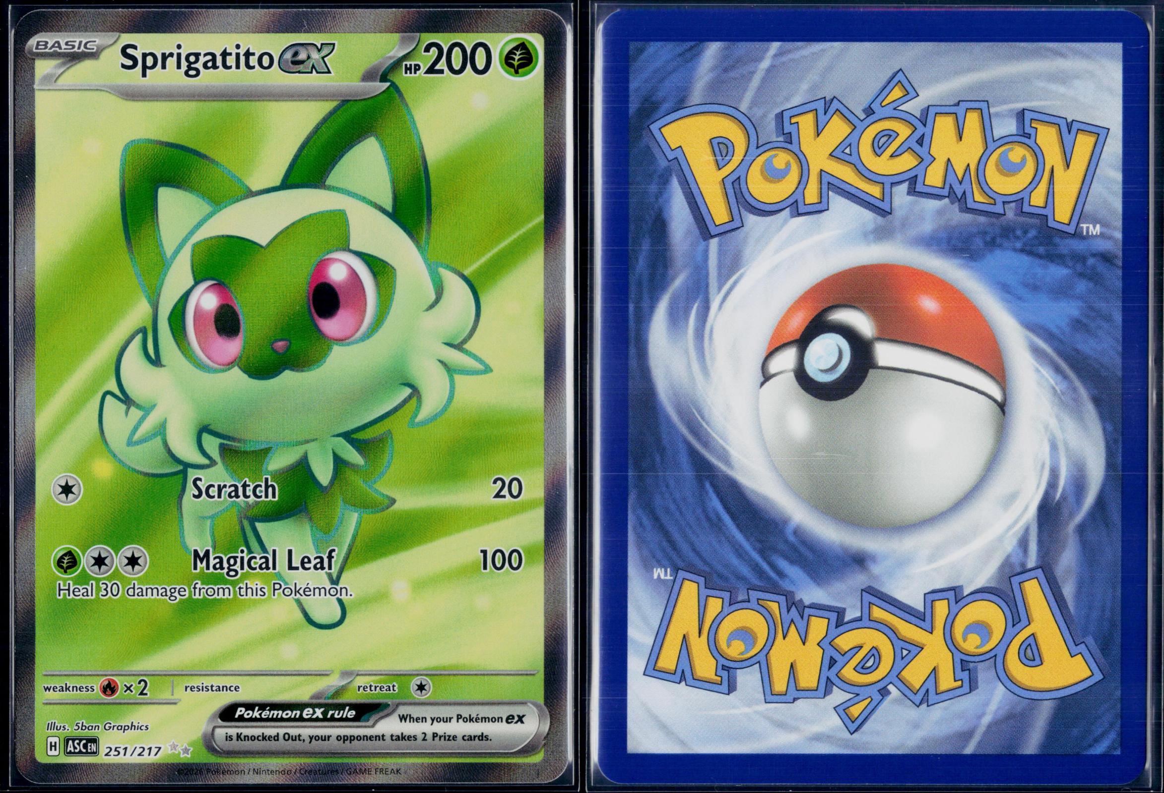 SPRIGATITO EX 251/217 POKEMON ASCENDED HEROES ULTRA RARE NM
