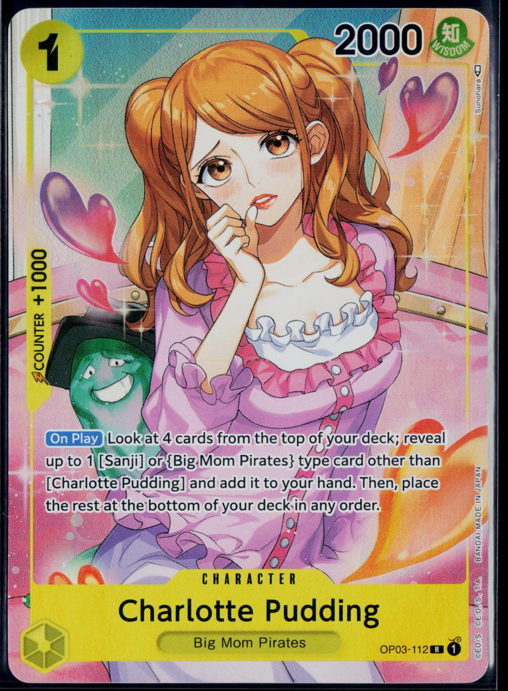 CHARLOTTE PUDDING (ALTERNATE ART) OP03-112 ONE PIECE PILLARS OF STRENGTH R NM