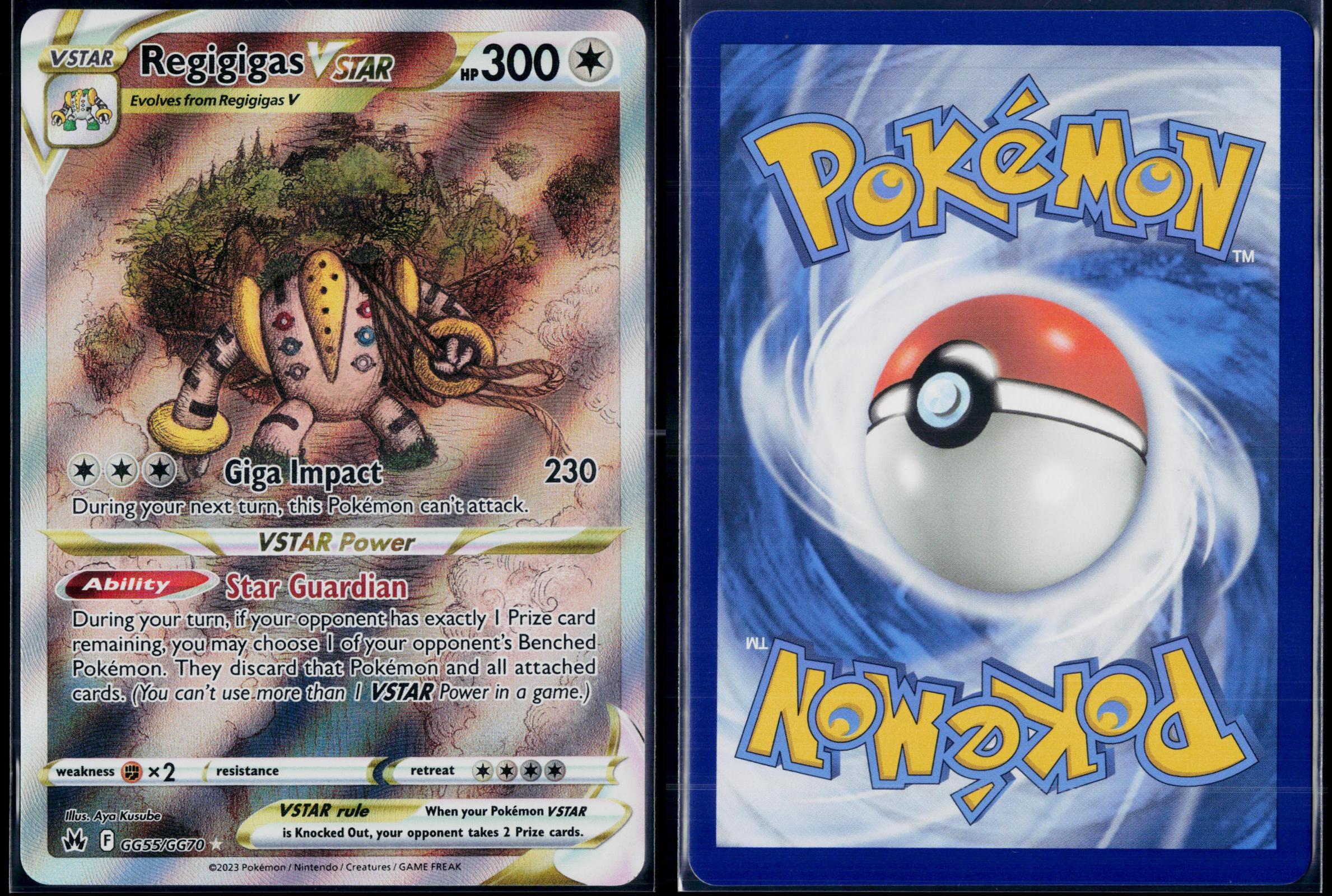 REGIGIGAS VSTAR GG55/GG70 POKEMON CROWN ZENITH GALARIAN GALLERY HOLO NM