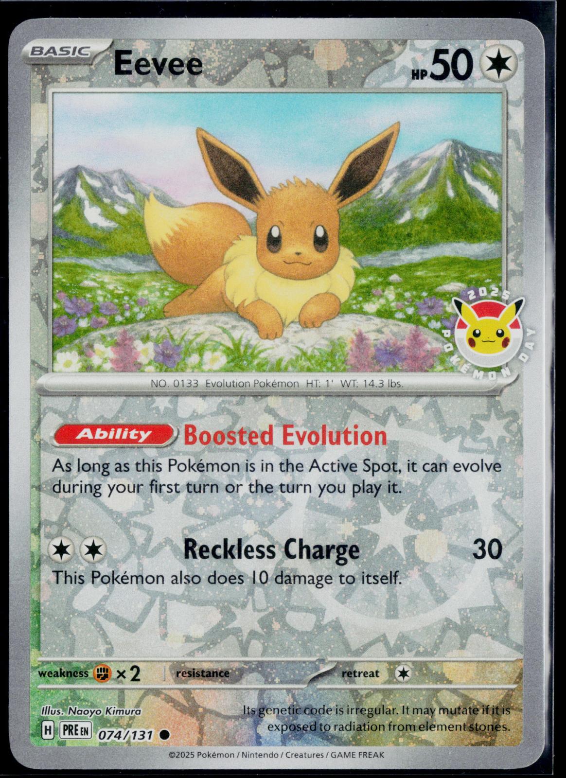 EEVEE 074/131 POKEMON MISCELLANEOUS CARDS & PRODUCTS HOLO P NM