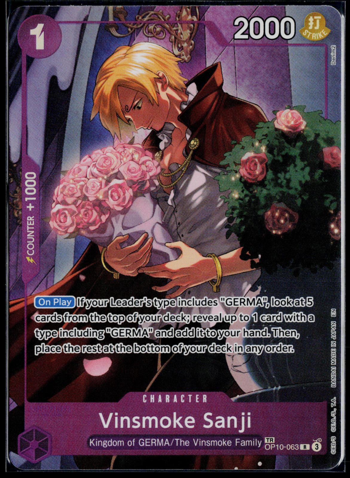 VINSMOKE SANJI (TR) OP10-063 ONE PIECE LEGACY OF THE MASTER TREASURE RARE NM