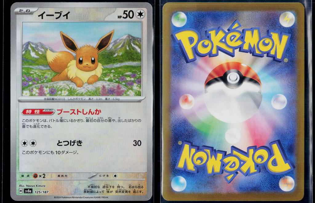 EEVEE (MASTER BALL PATTERN) 125/187 POKEMON SV8A: TERASTAL FEST EX C JAPANESE NM