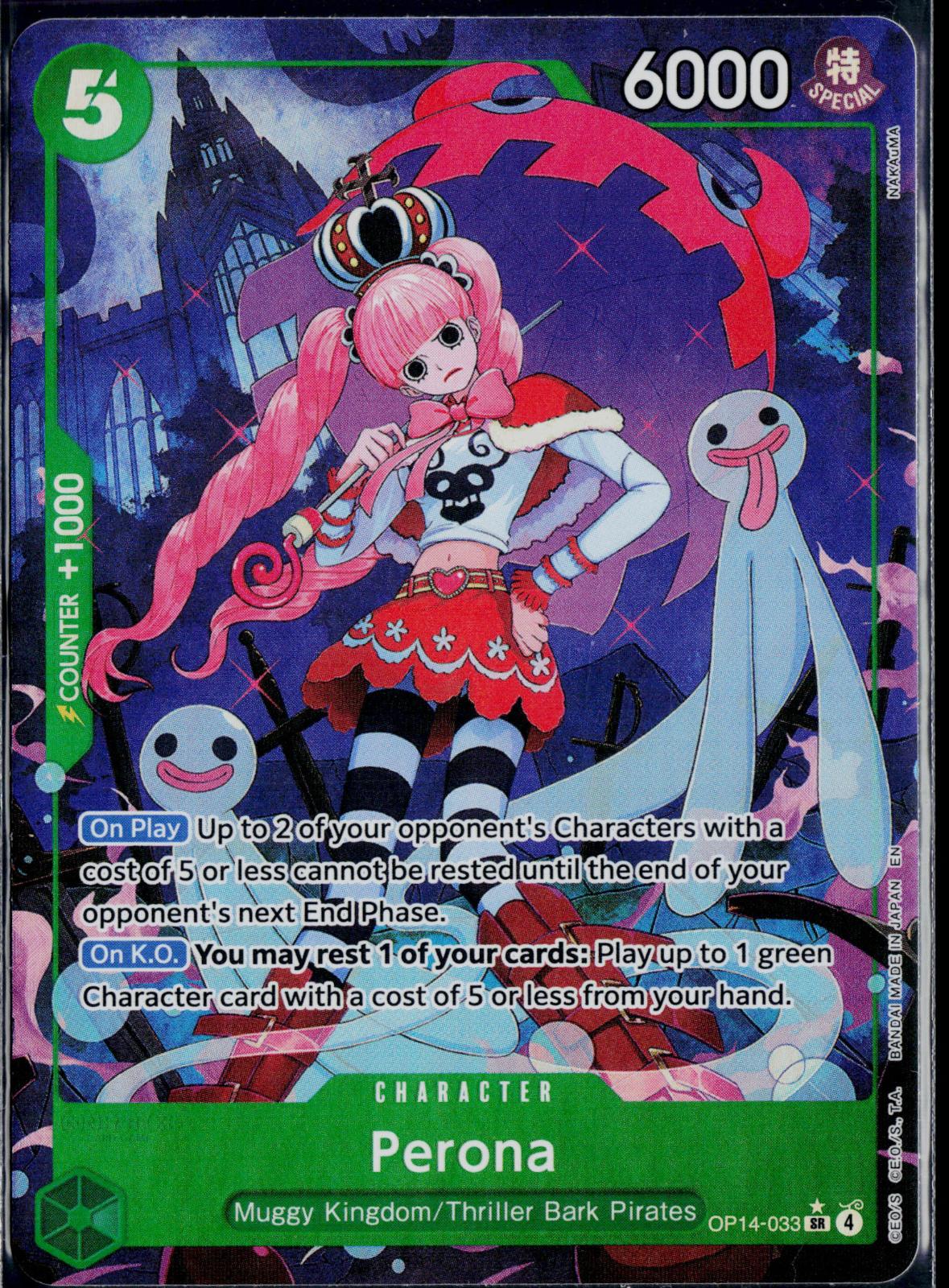 PERONA (ALTERNATE ART) OP14-033 ONE PIECE THE AZURE SEA'S SEVEN SR NM