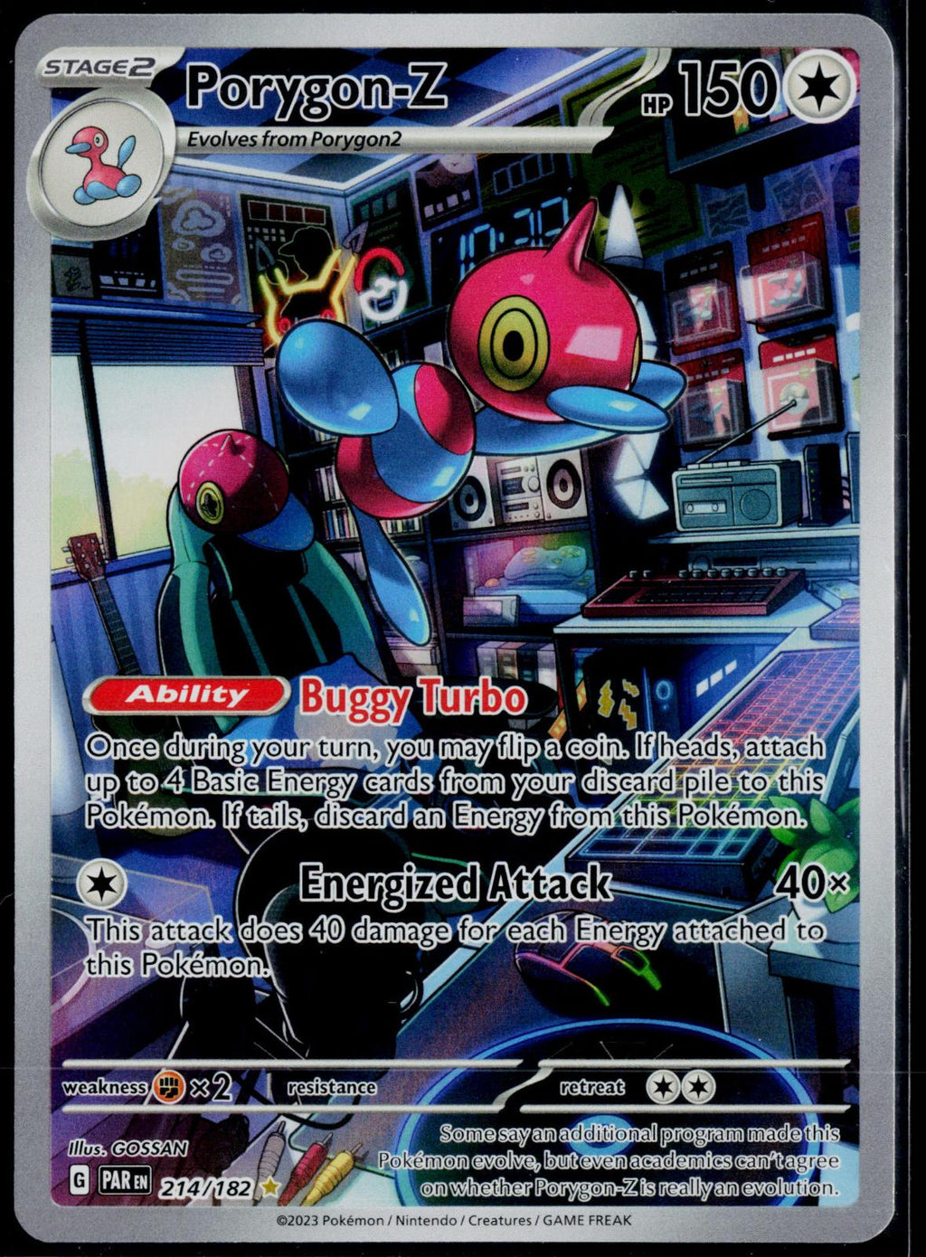 PORYGON-Z 214/182 POKEMON PARADOX RIFT ILLUSTRATION RARE NM