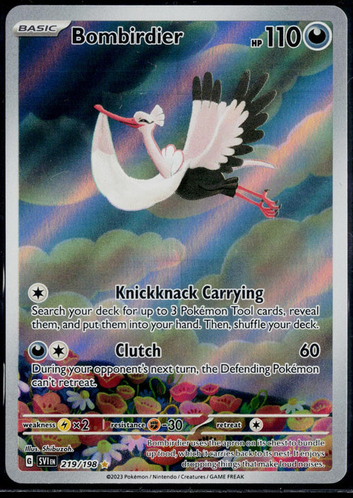 BOMBIRDIER 219/198 POKEMON SCARLET & VIOLET ILLUSTRATION RARE NM