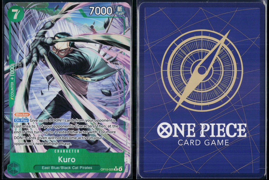 KURO (ALTERNATE ART) OP15-025 ONE PIECE ADVENTURE ON KAMI'S ISLAND R NM