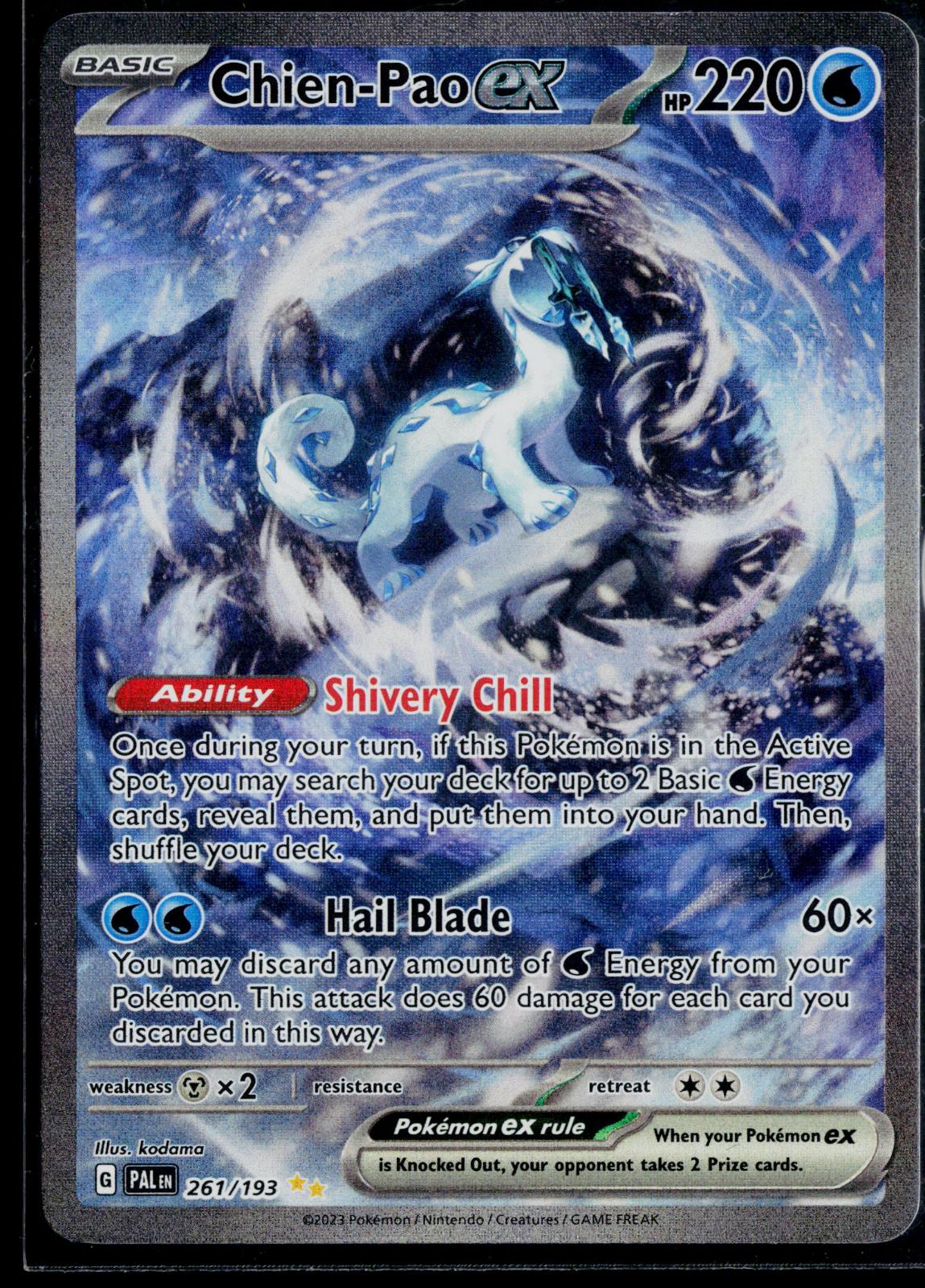 CHIEN-PAO EX 261/193 POKEMON PALDEA EVOLVED SPECIAL ILLUSTRATION RARE NM