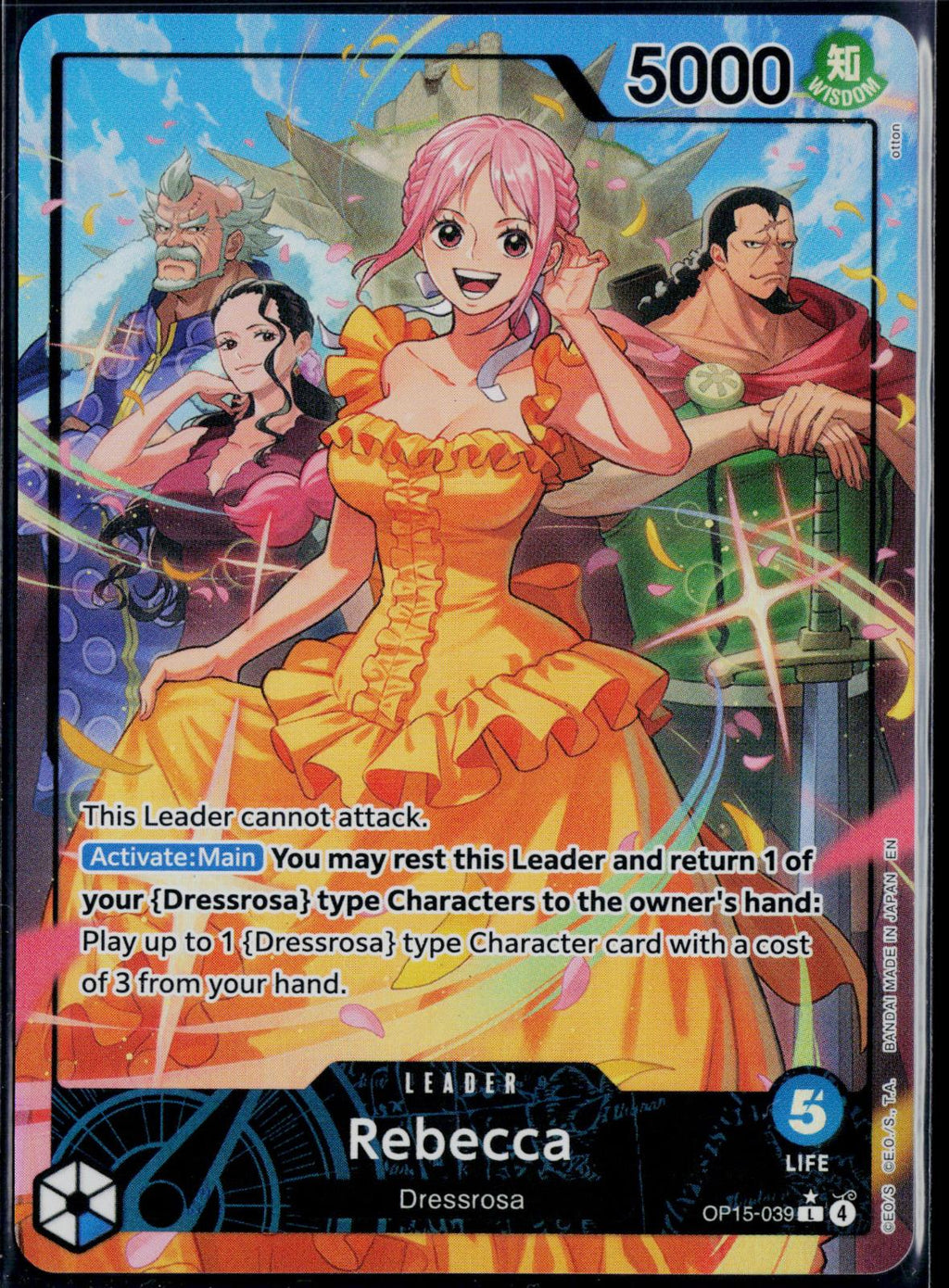 REBECCA (ALTERNATE ART) OP15-039 ONE PIECE ADVENTURE ON KAMI'S ISLAND L NM