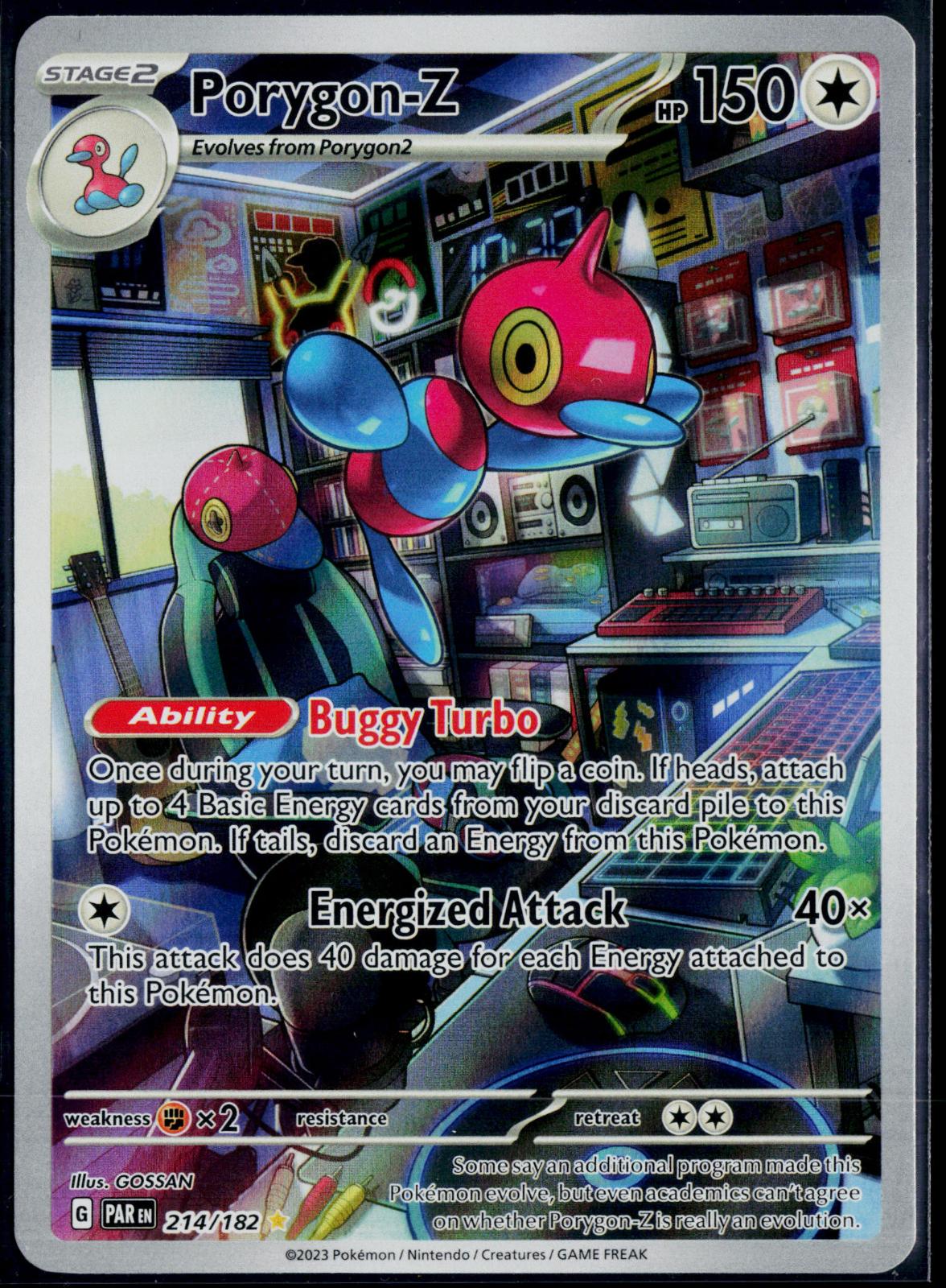 PORYGON-Z 214/182 POKEMON PARADOX RIFT ILLUSTRATION RARE NM
