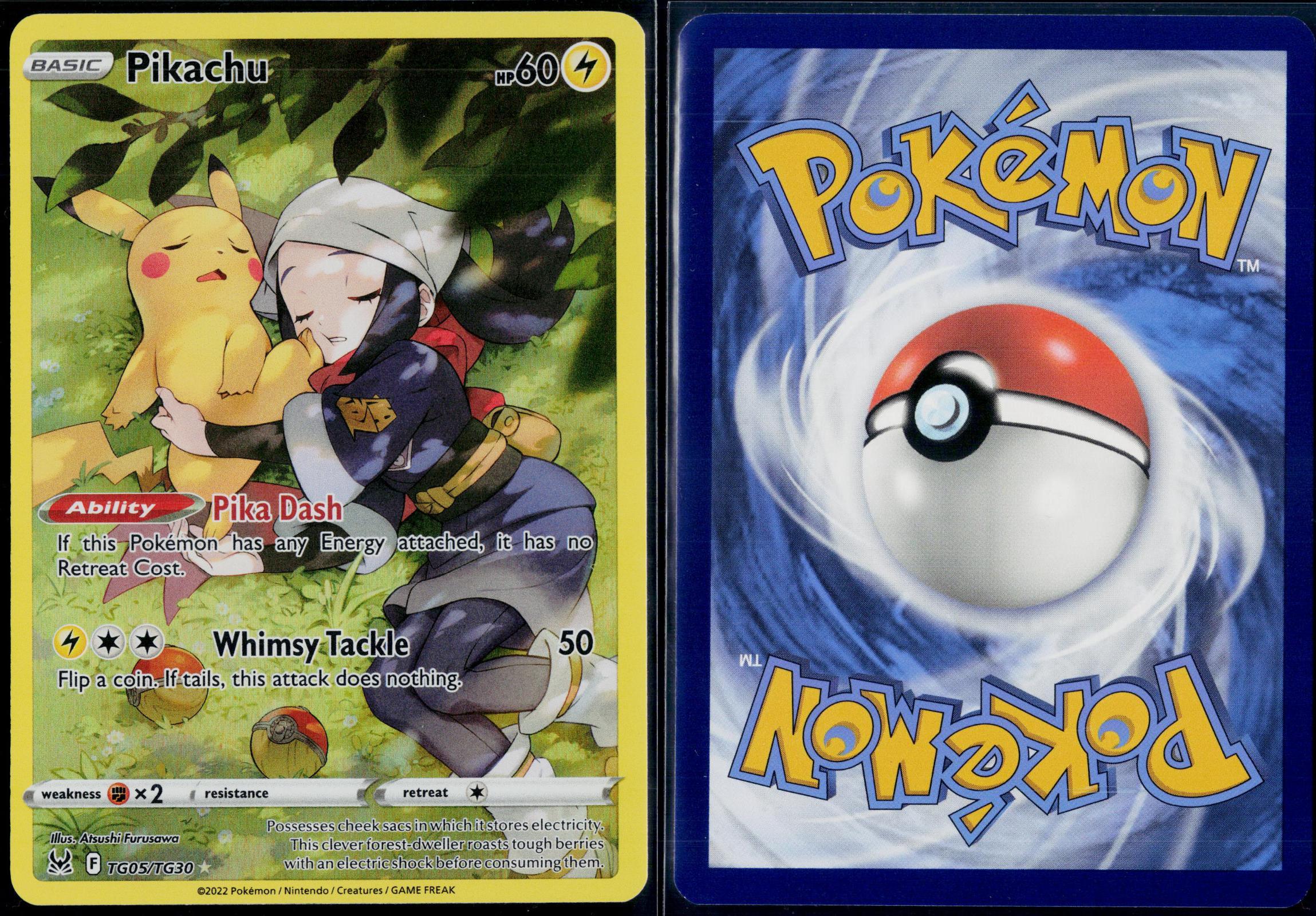 PIKACHU TG05/TG30 POKEMON LOST ORIGIN TRAINER GALLERY HOLO NM