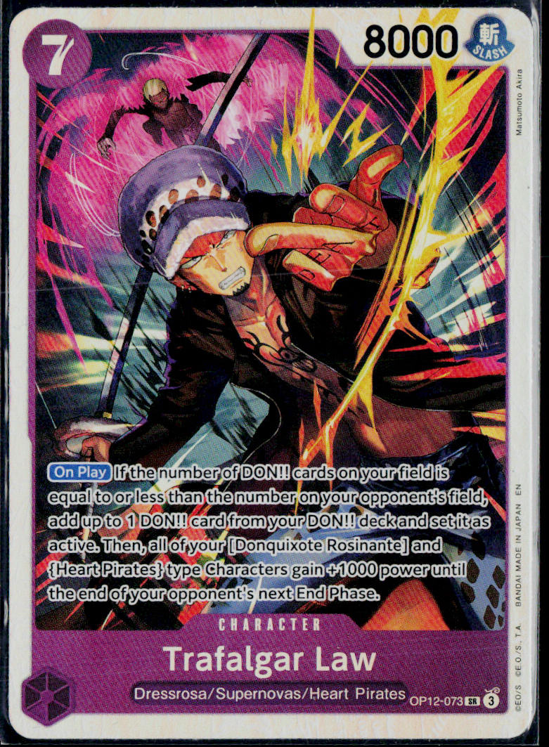 TRAFALGAR LAW (073) OP12-073 ONE PIECE LEGACY OF THE MASTER SR NM