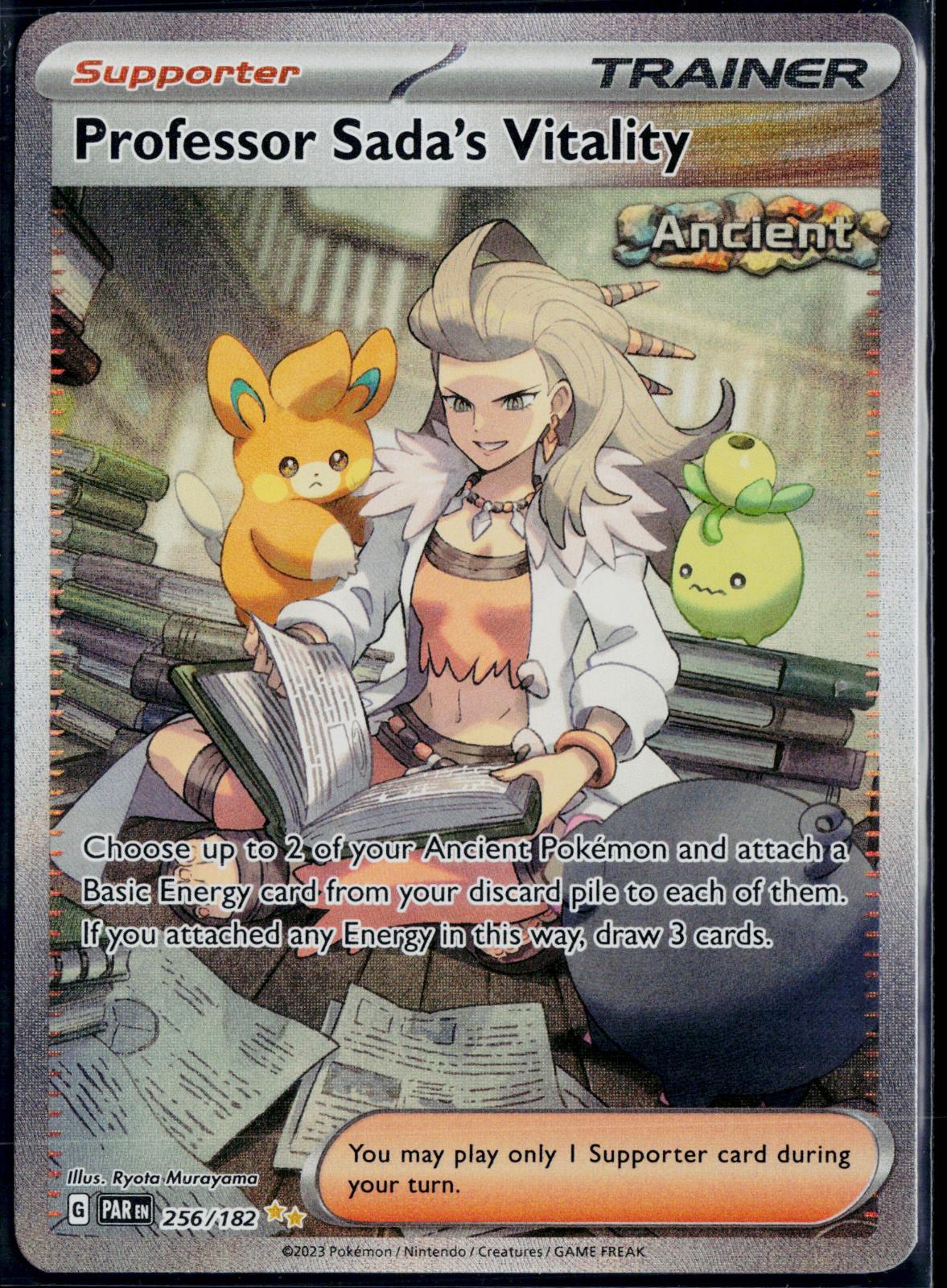 PROFESSOR SADA'S VITALITY 256/182 POKEMON PARADOX RIFT NM