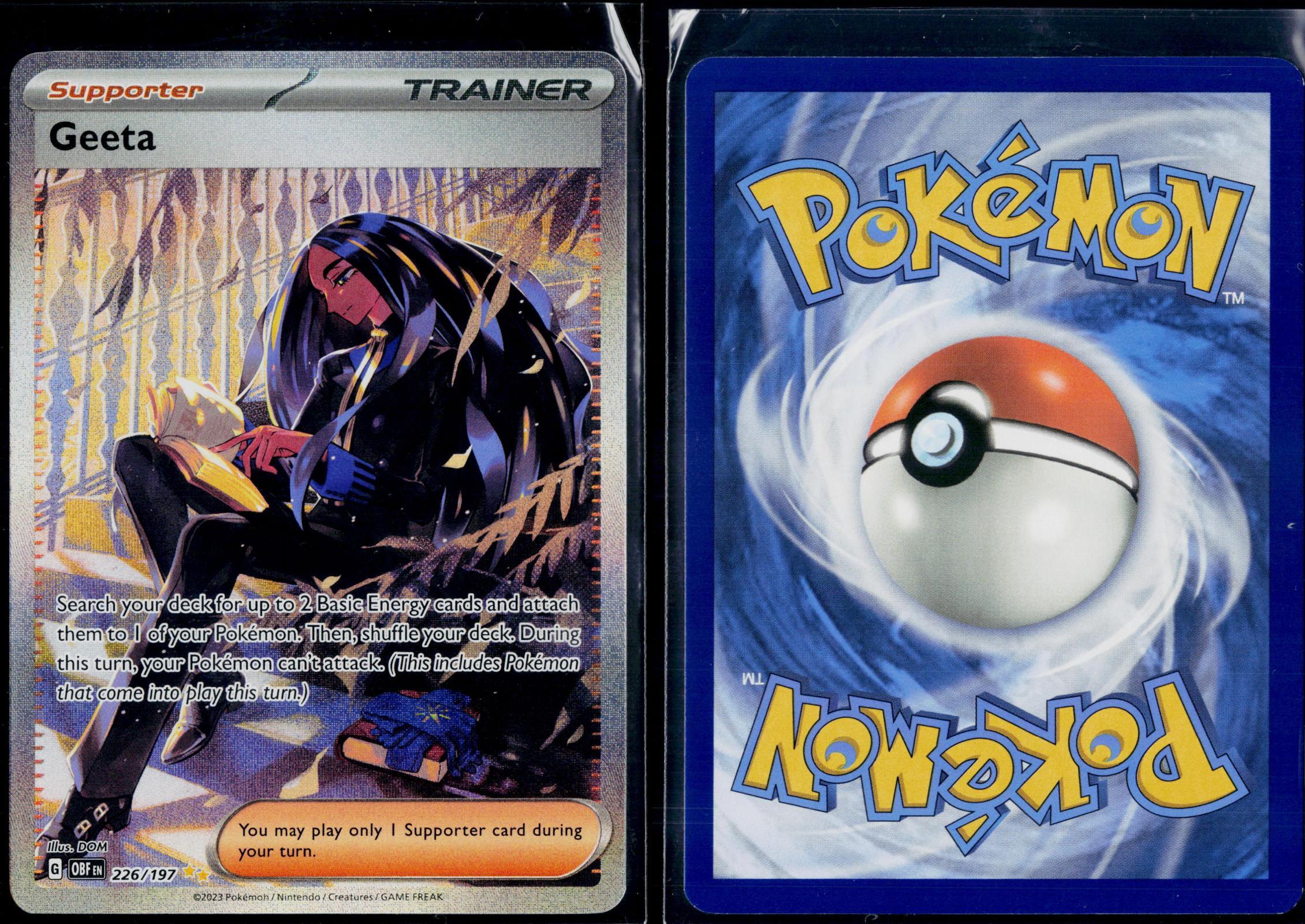 GEETA 226/197 POKEMON OBSIDIAN FLAMES SPECIAL ILLUSTRATION RARE NM