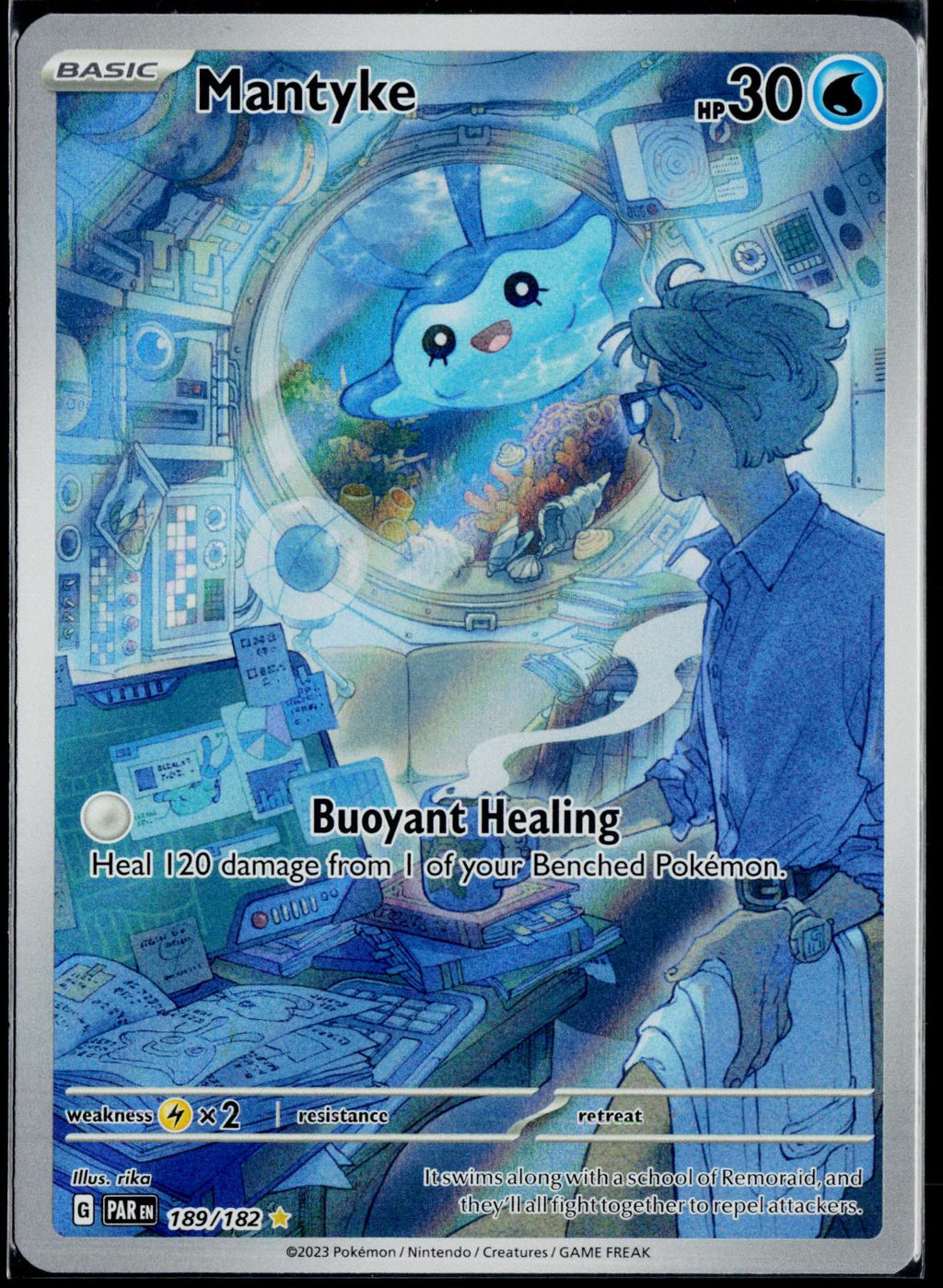 MANTYKE 189/182 POKEMON PARADOX RIFT ILLUSTRATION RARE NM