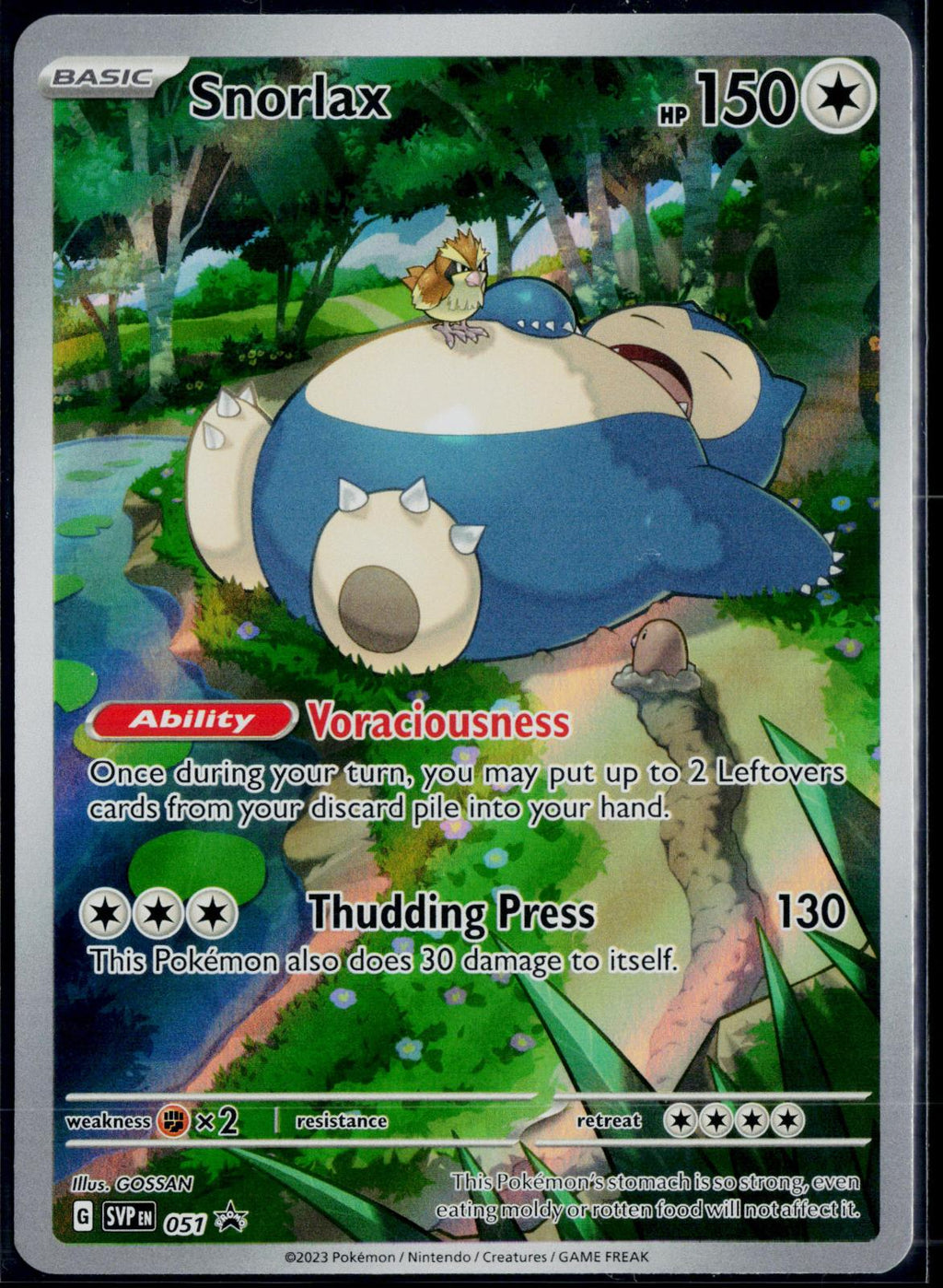 SNORLAX 051 POKEMON SCARLET & VIOLET PROMO HOLO P NM
