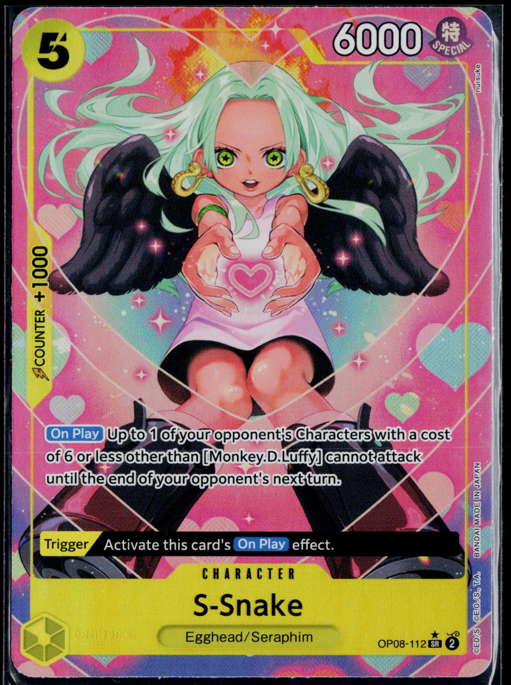 S-SNAKE (PARALLEL) OP08-112 ONE PIECE TWO LEGENDS SR NM