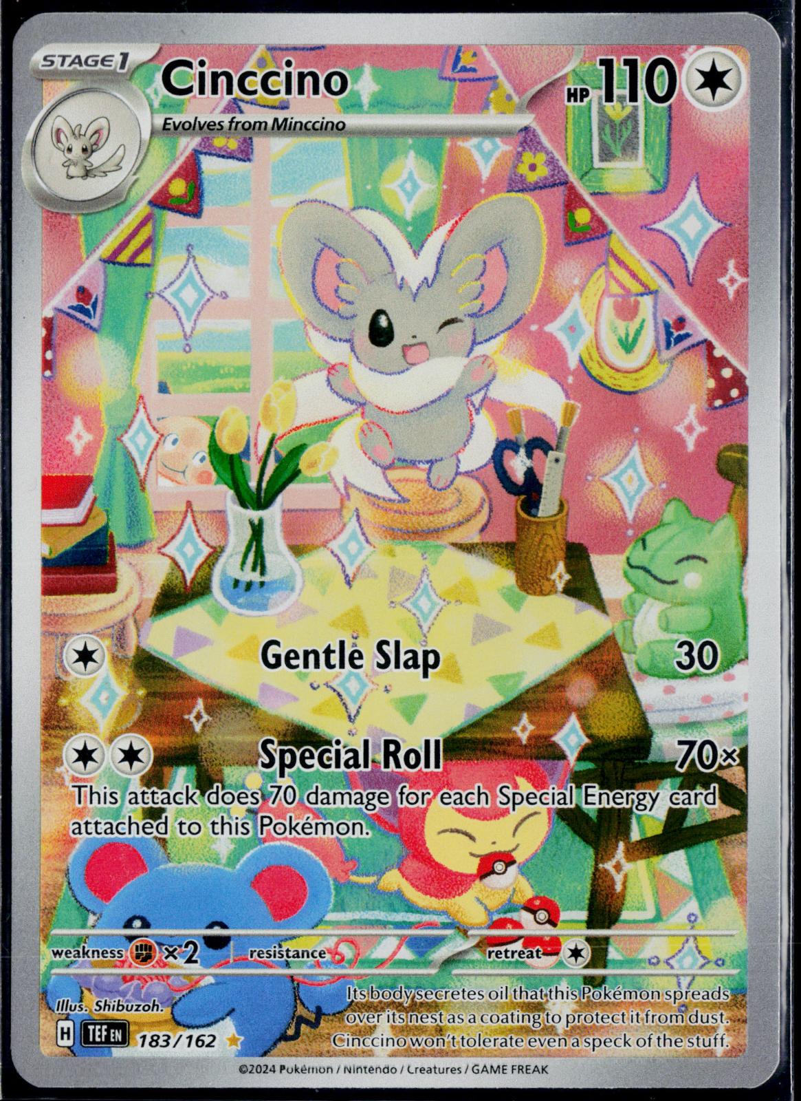 CINCCINO 183/162 POKEMON TEMPORAL FORCES ILLUSTRATION RARE NM