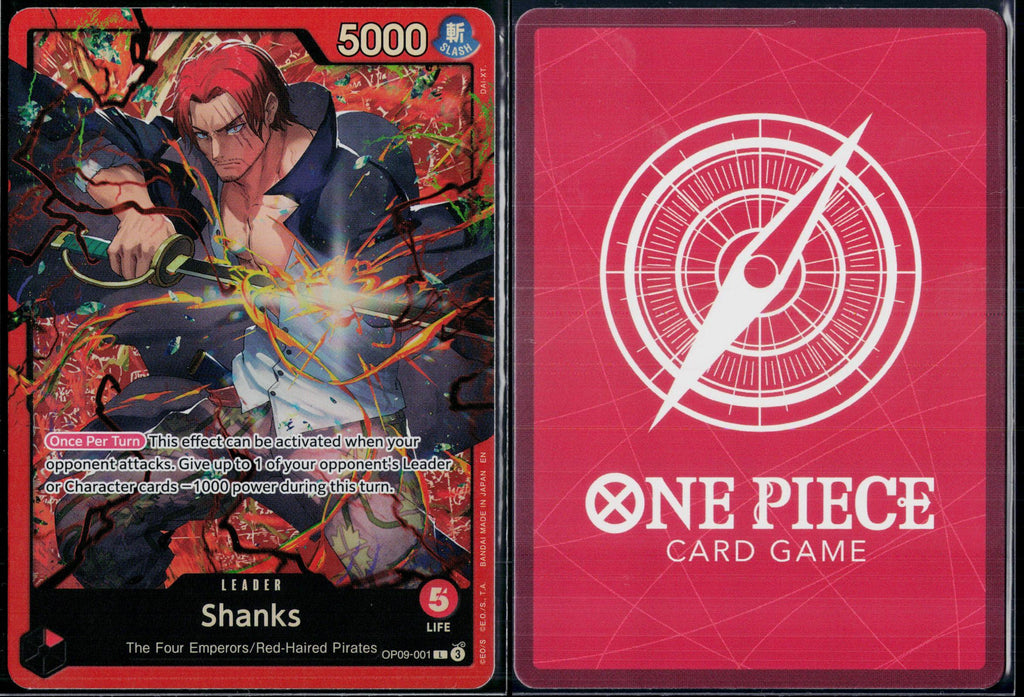 SHANKS (REPRINT) OP09-001 ONE PIECE STARTER DECK 23: RED SHANKS L NM