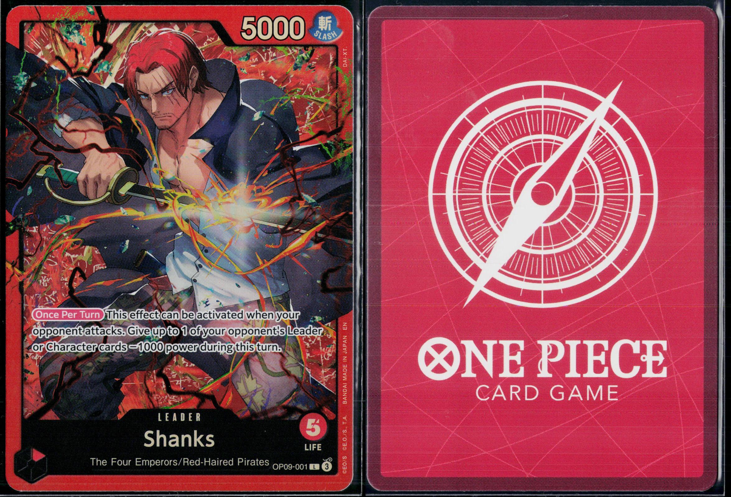 SHANKS (REPRINT) OP09-001 ONE PIECE STARTER DECK 23: RED SHANKS L NM
