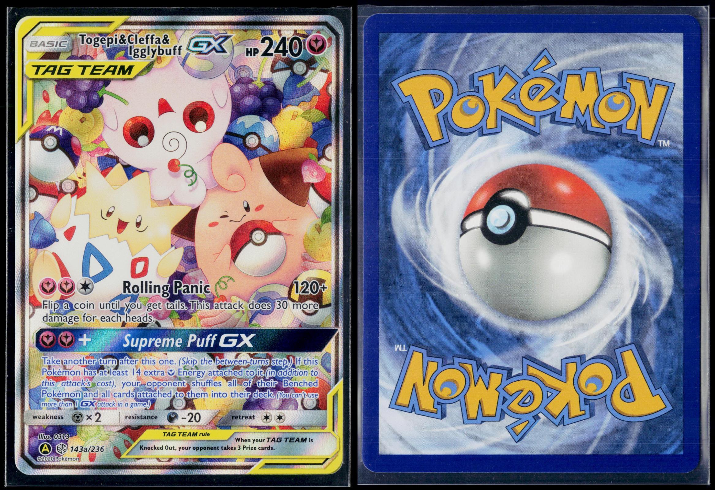 TOGEPI & CLEFFA & IGGLYBUFF GX 143A/236 POKEMON ALTERNATE ART PROMOS HOLO P NM