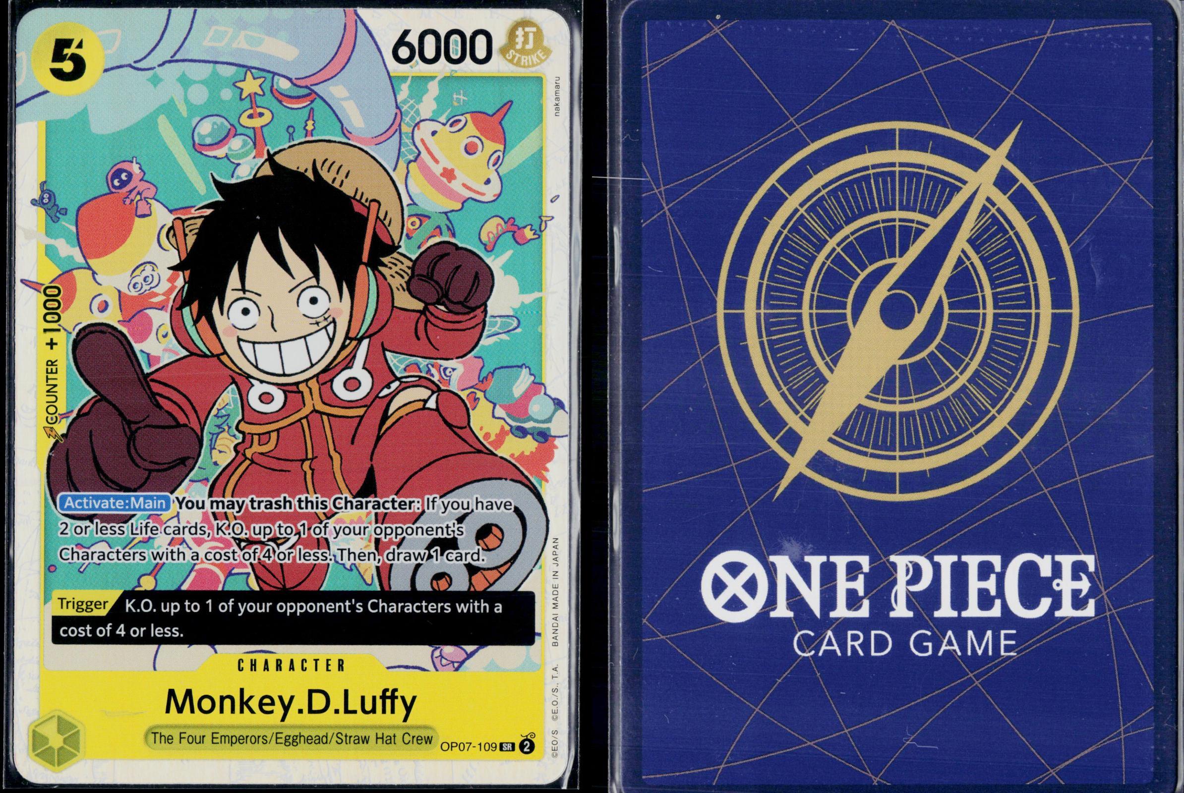 MONKEY.D.LUFFY (109) OP07-109 ONE PIECE 500 YEARS IN THE FUTURE SR NM