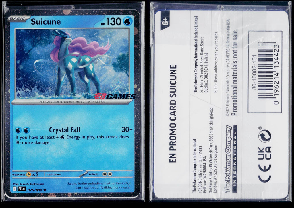 SUICUNE (EB GAMES EXCLUSIVE) 026/094 POKEMON HOLO NM