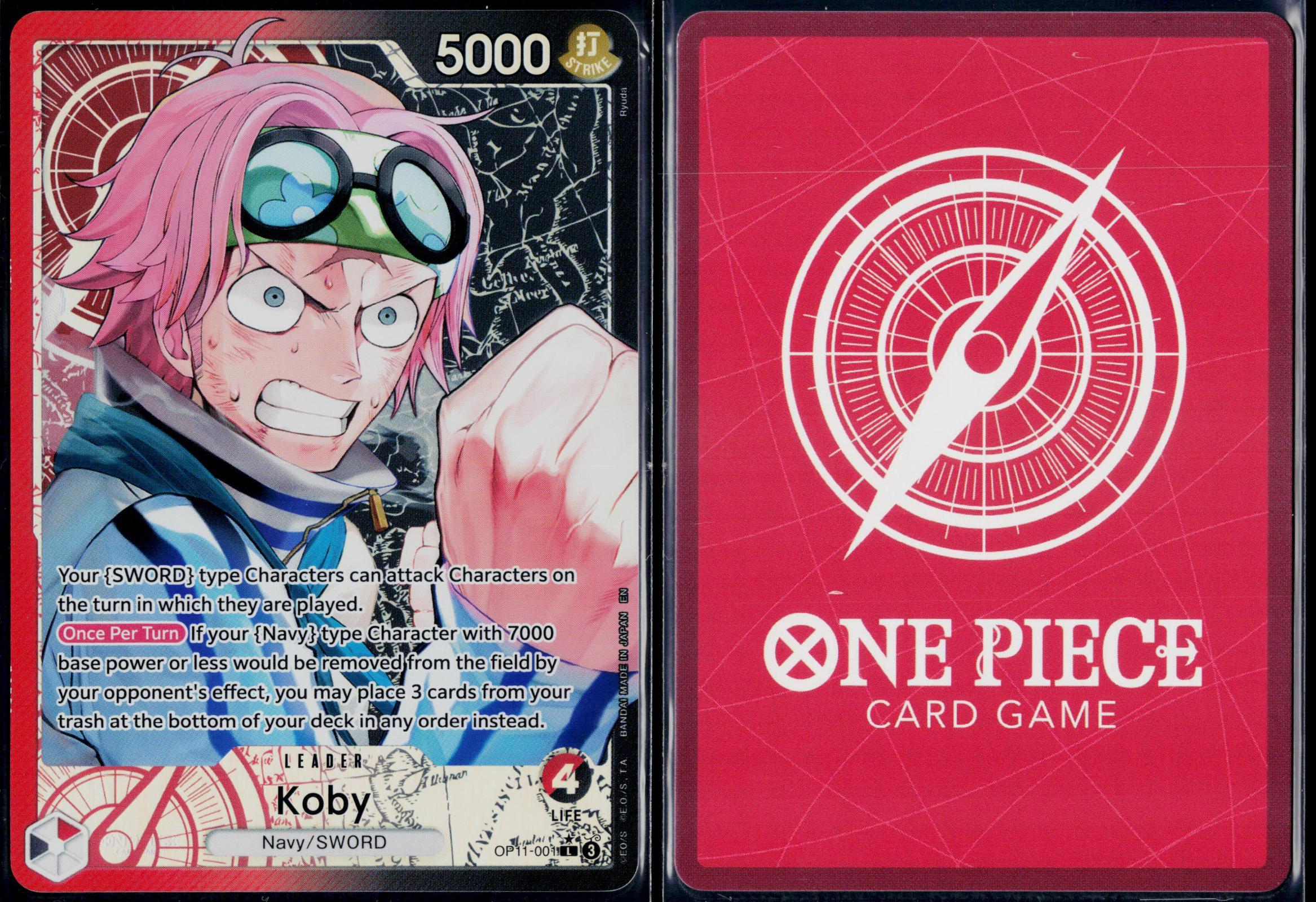 KOBY (001) (ALTERNATE ART) OP11-001 ONE PIECE A FIST OF DIVINE SPEED L NM