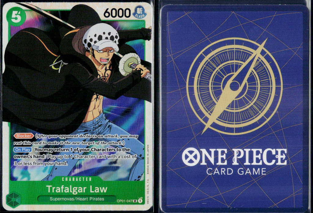 TRAFALGAR LAW (047) OP01-047 ONE PIECE ROMANCE DAWN SR NM