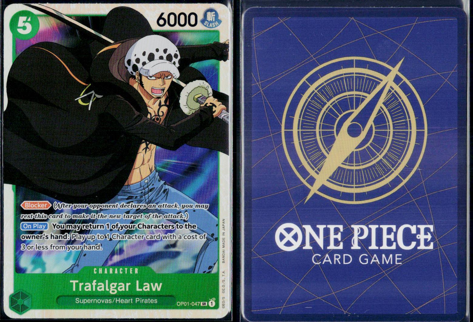 TRAFALGAR LAW (047) OP01-047 ONE PIECE ROMANCE DAWN SR NM