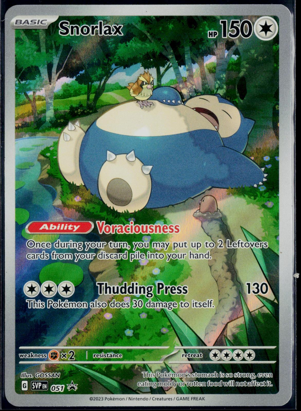 SNORLAX 051 POKEMON SCARLET & VIOLET PROMO HOLO P NM