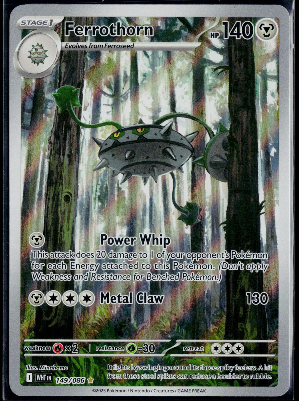 FERROTHORN 149/086 POKEMON WHITE FLARE ILLUSTRATION RARE NM