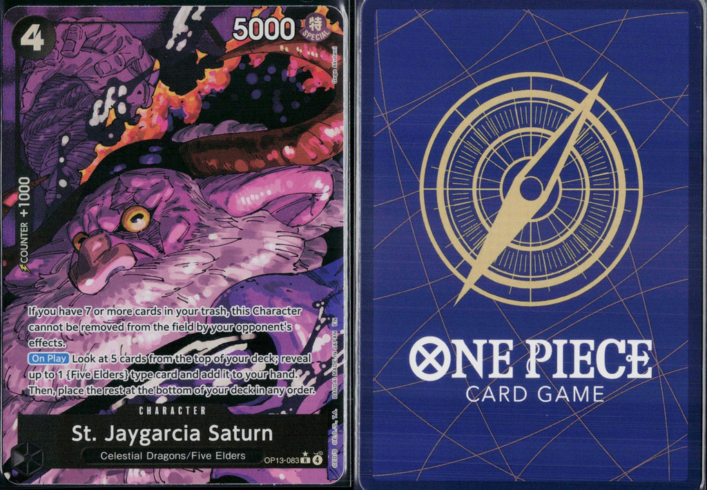 ST. JAYGARCIA SATURN (ALTERNATE ART) OP13-083 ONE PIECE CARRYING ON HIS WILL NM