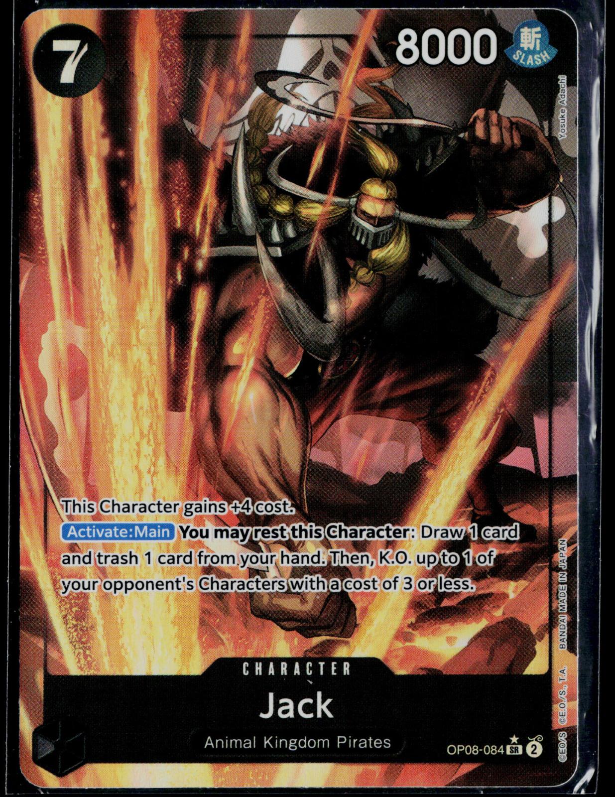 JACK (PARALLEL) OP08-084 ONE PIECE TWO LEGENDS SR NM