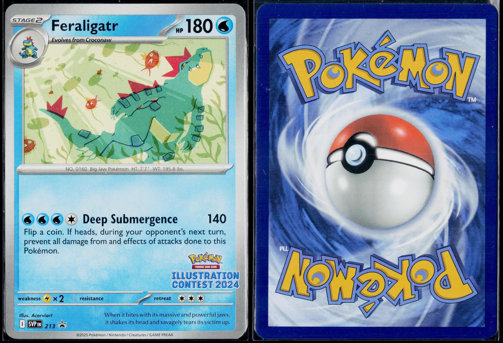 FERALIGATR (ILLUSTRATION CONTEST 2024) 213 POKEMON SCARLET & VIOLET PROMO P NM