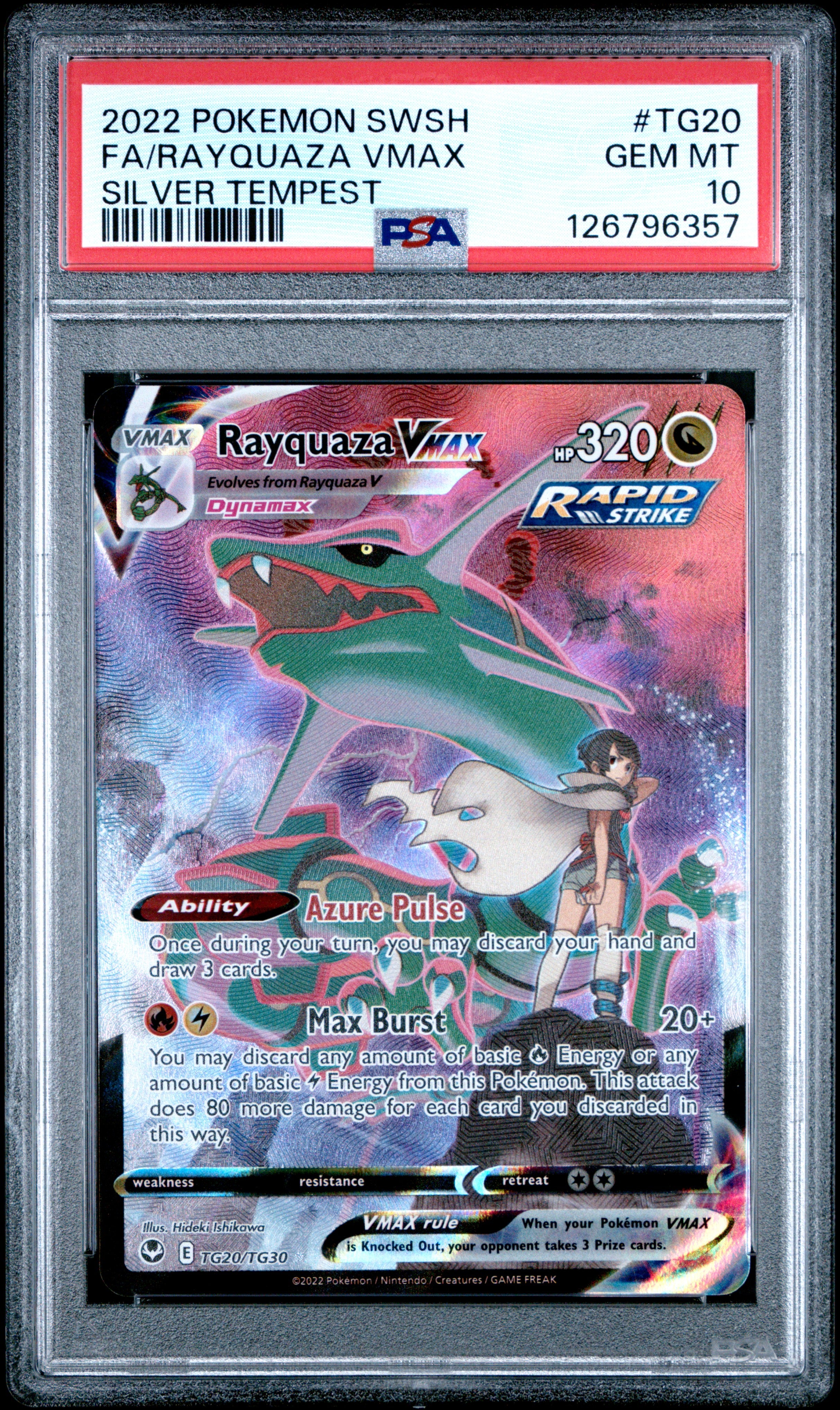 RAYQUAZA VMAX TG20/TG30 PSA 10 POKEMON SILVER TEMPEST