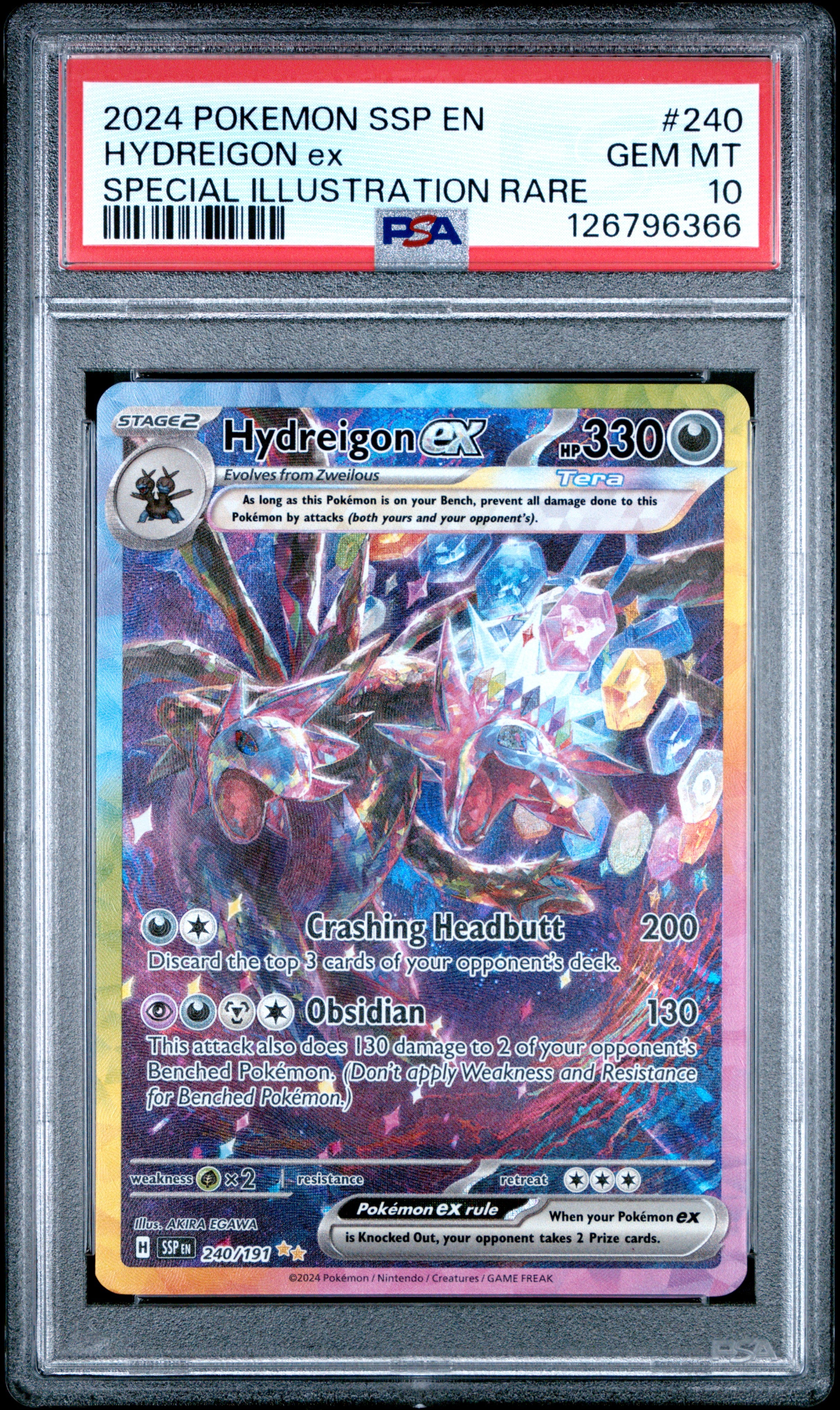 HYDREIGON EX 240/191 PSA 10 POKEMON SPECIAL ILLUSTRATION RARE