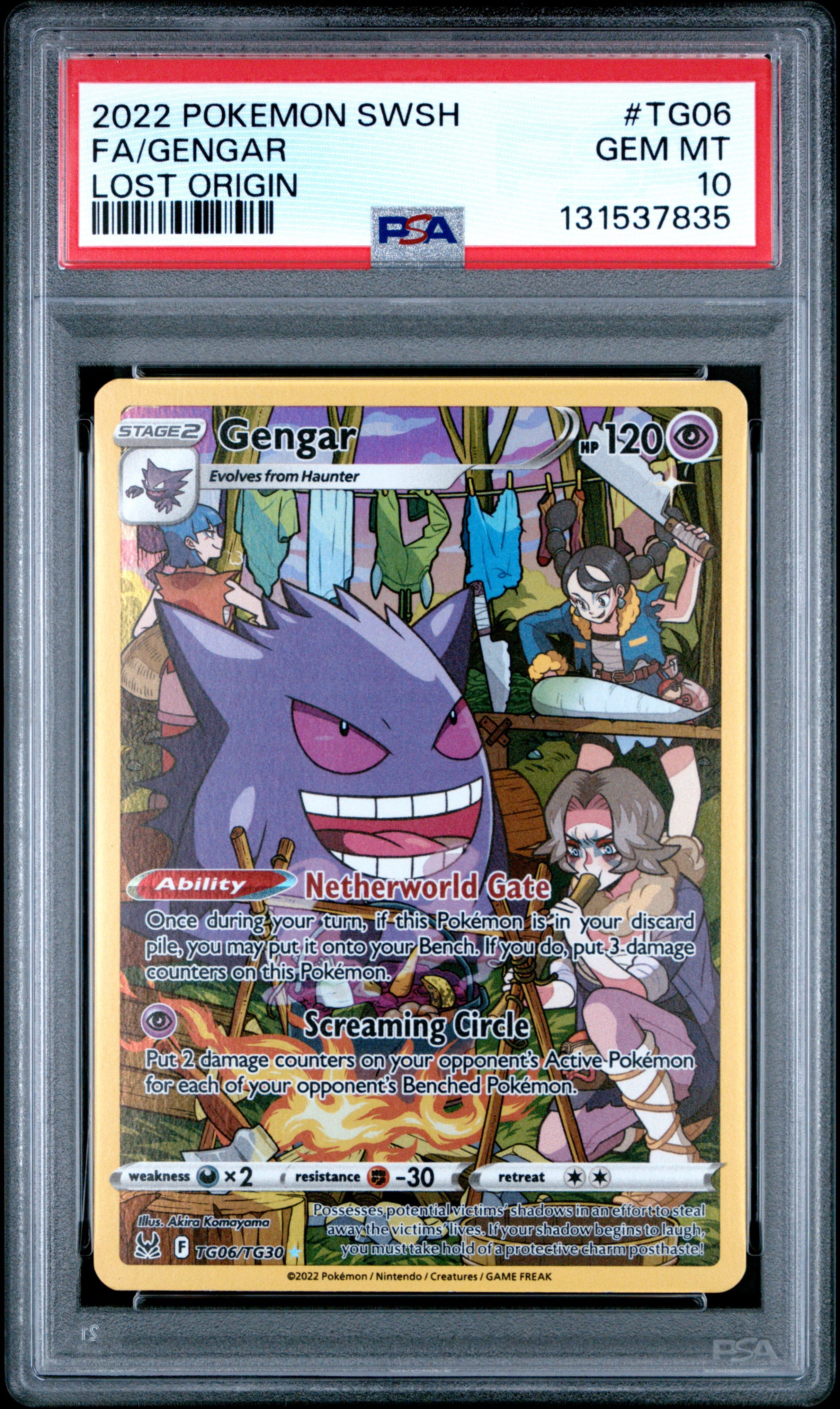 GENGAR TG06/TG30 PSA 10 POKEMON LOST ORIGIN