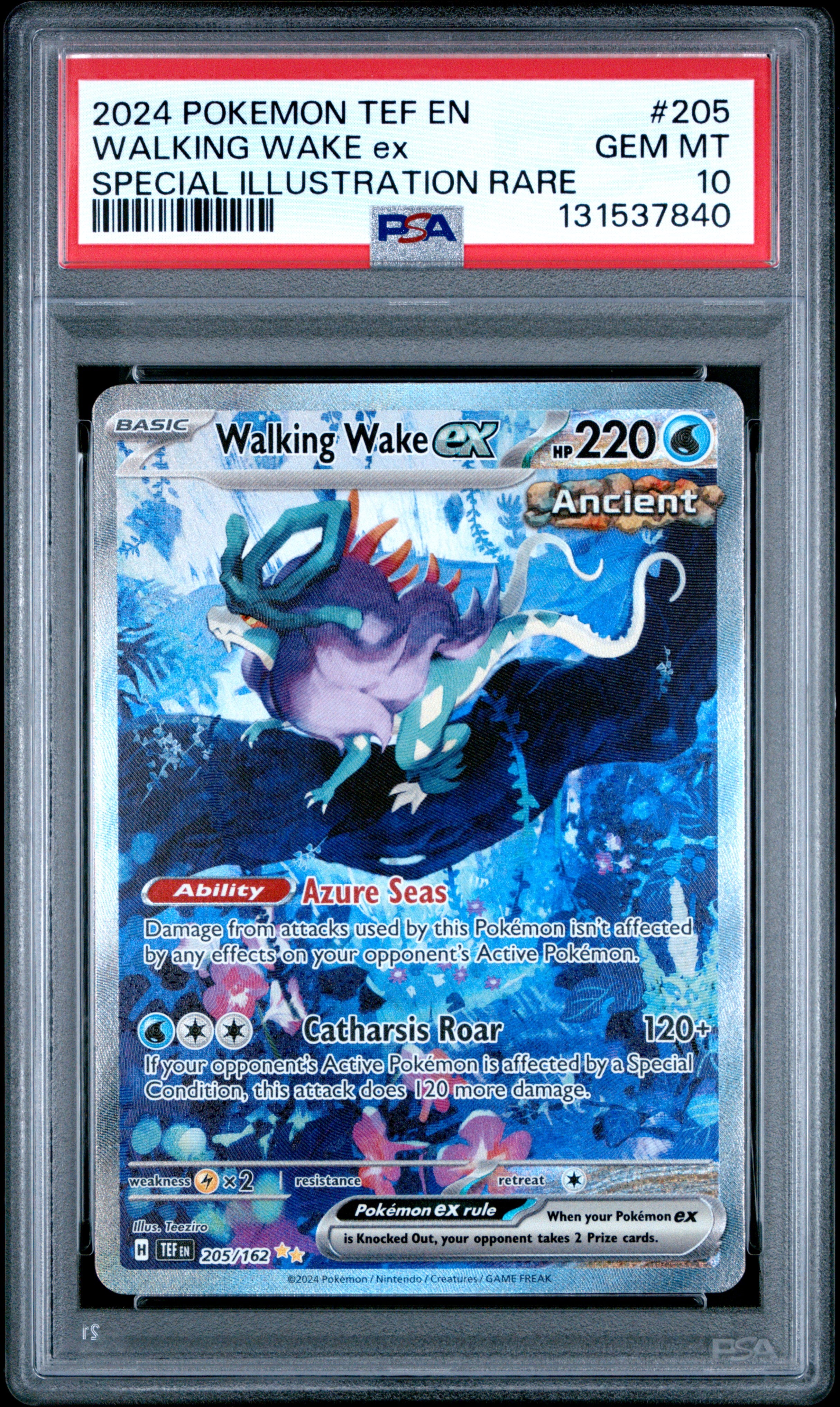 WALKING WAKE EX 205/162 PSA 10 POKEMON SPECIAL ILLUSTRATION RARE
